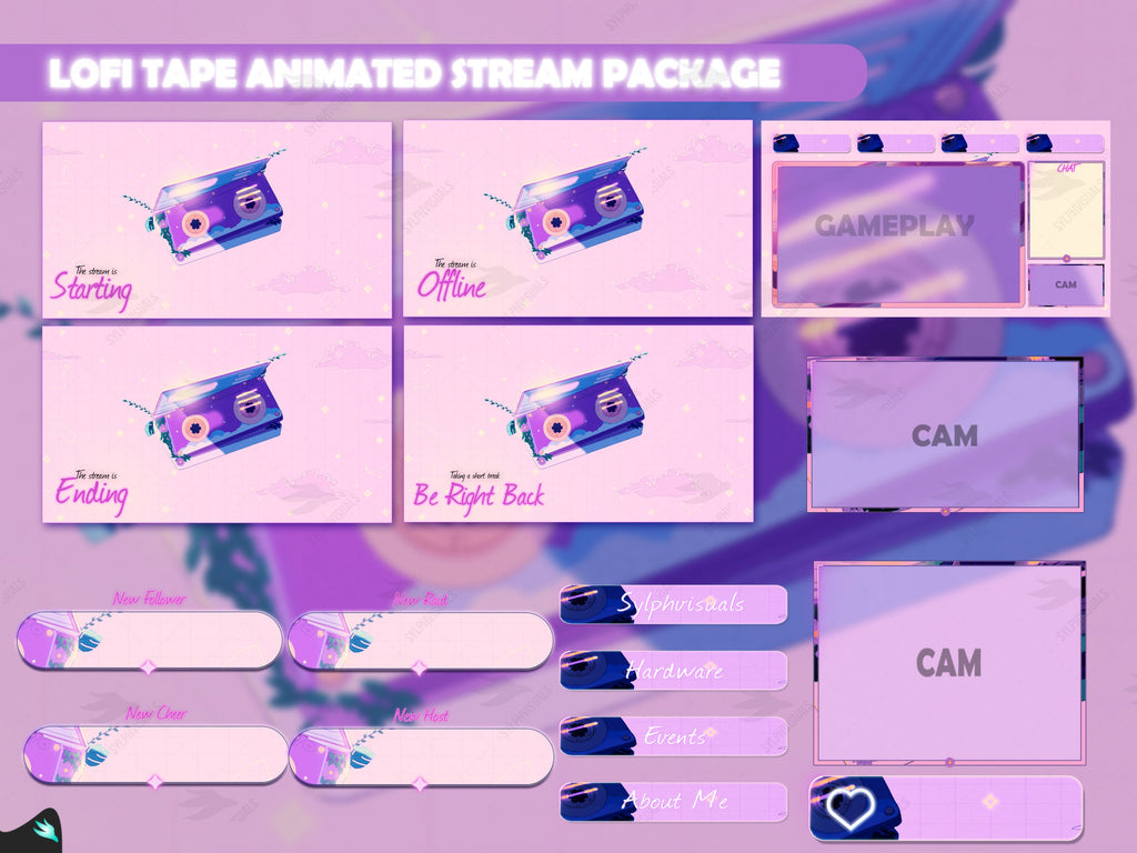 Lofi Tape Purple Stream Package