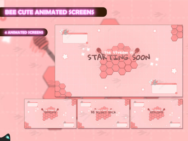 Cute Bee Pink Stream Package