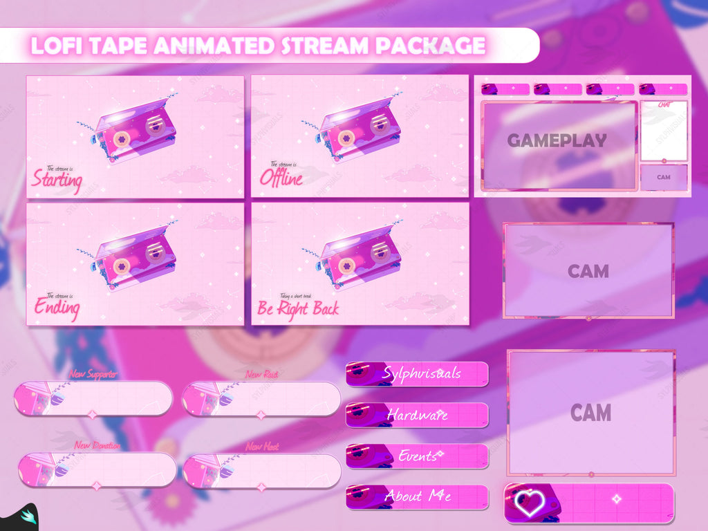 Lofi Tape Pink Stream Package