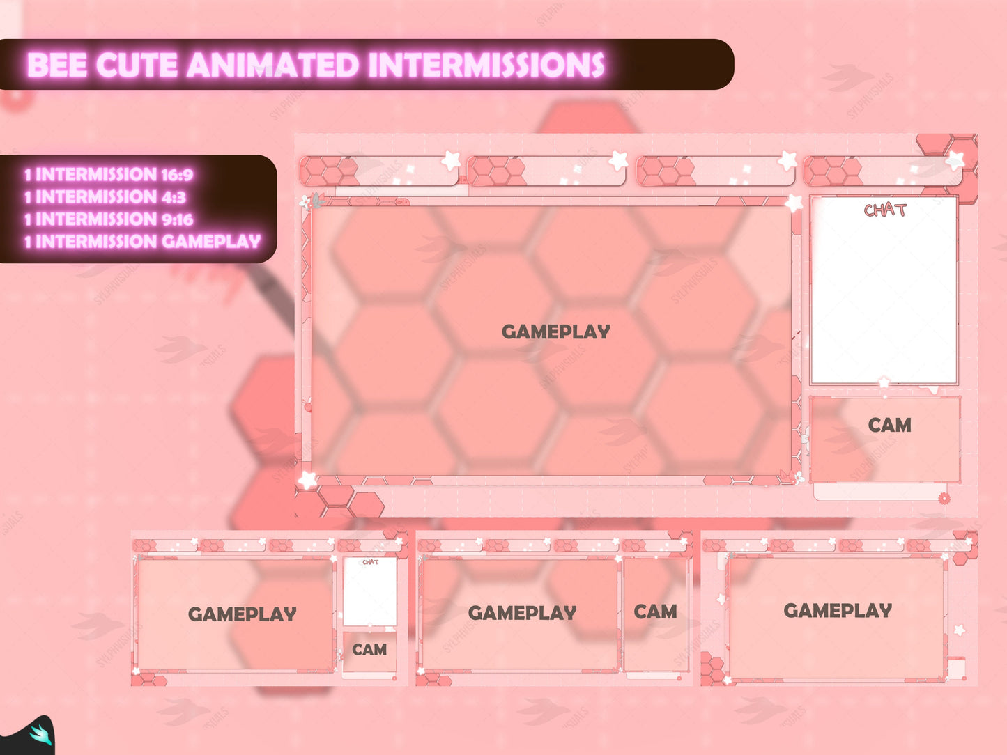 Cute Bee Pink Stream Package