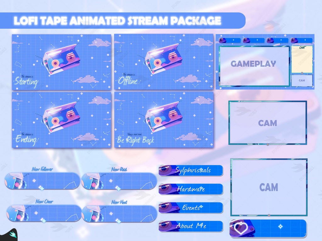 Lofi Tape Blue Stream Package