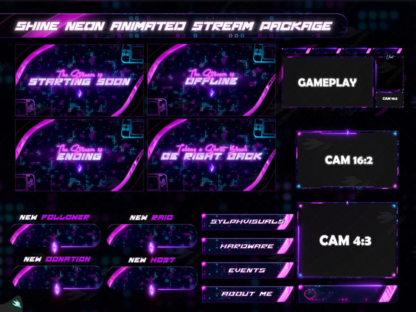 Shine Neon Purple Stream Package