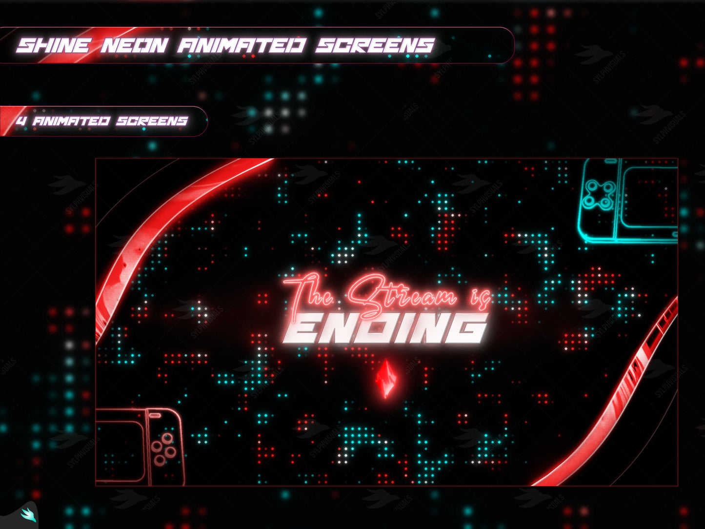 Shine Neon Red be right back twitch screen