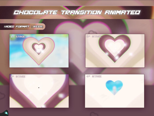 Chocolate Heart Animated Transition Variations