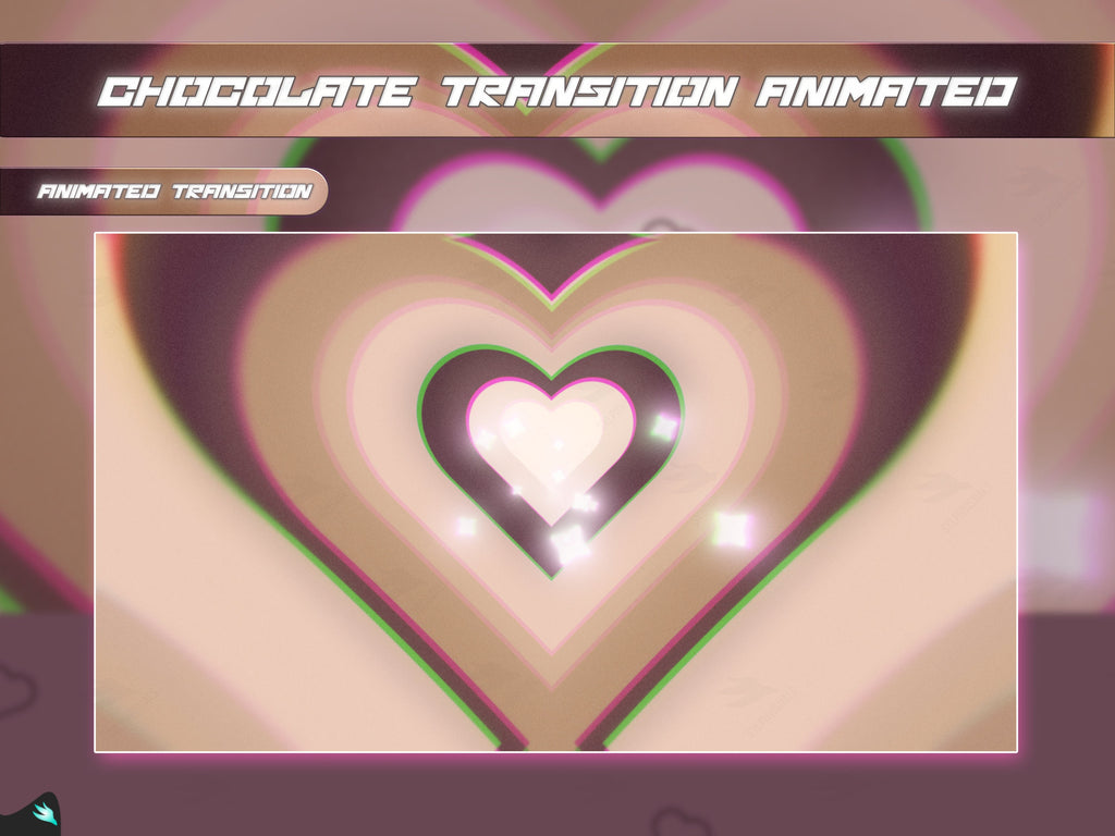 Chocolate Heart Animated Transition for Twitch