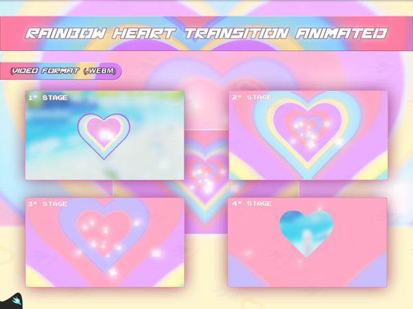 Free Rainbow Heart Transition