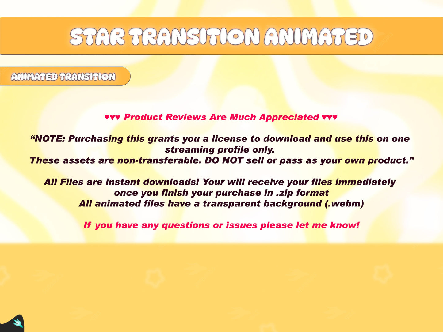 Shining Star Yellow Transition