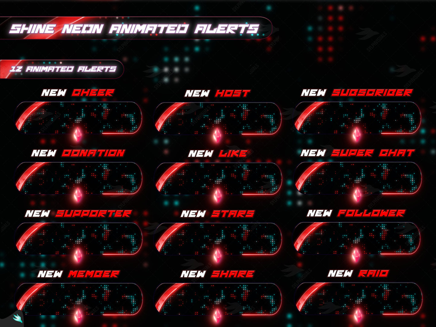 Shine Neon Red Alerts