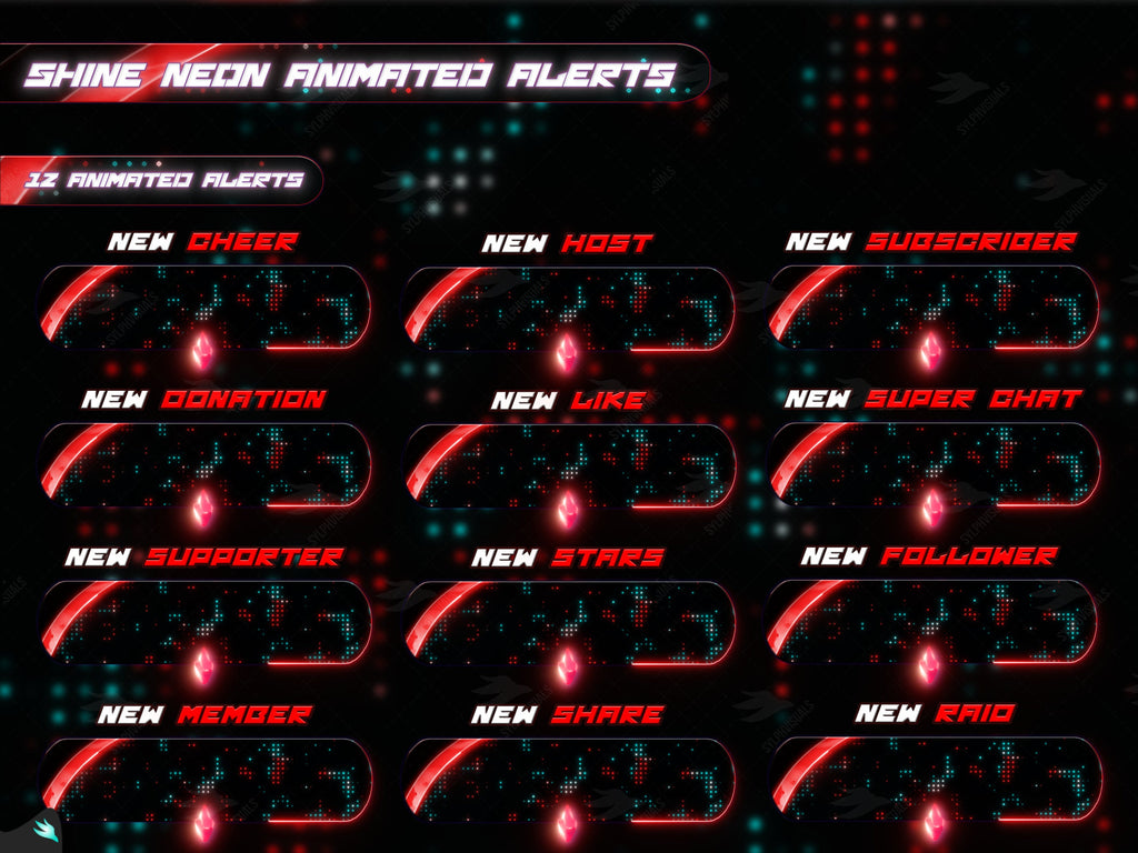 Shine Neon Red Alerts