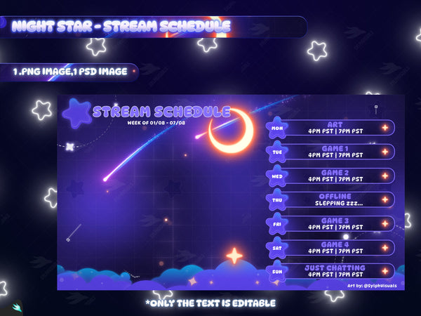 Night Star Stream Schedule