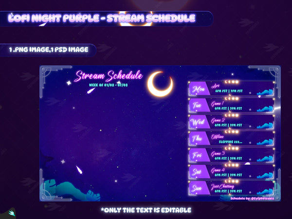 Lofi Night Stream Schedule