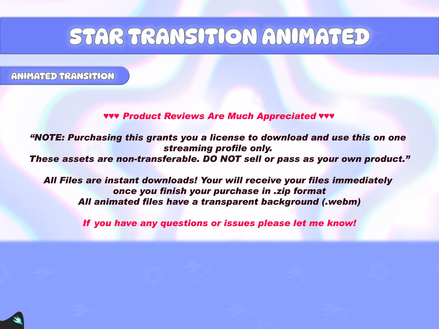 Free Water Star Blue Transition