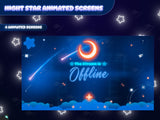 Night Star Blue offline twitch screen