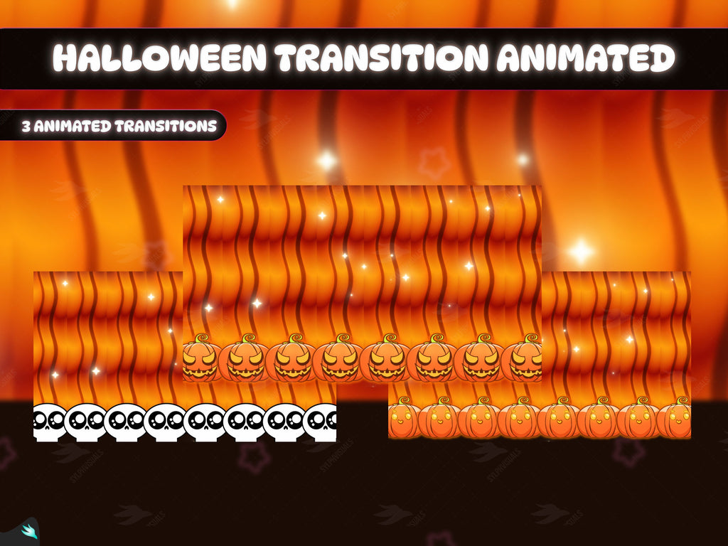  Halloween Pumpkin Transition for Twitch