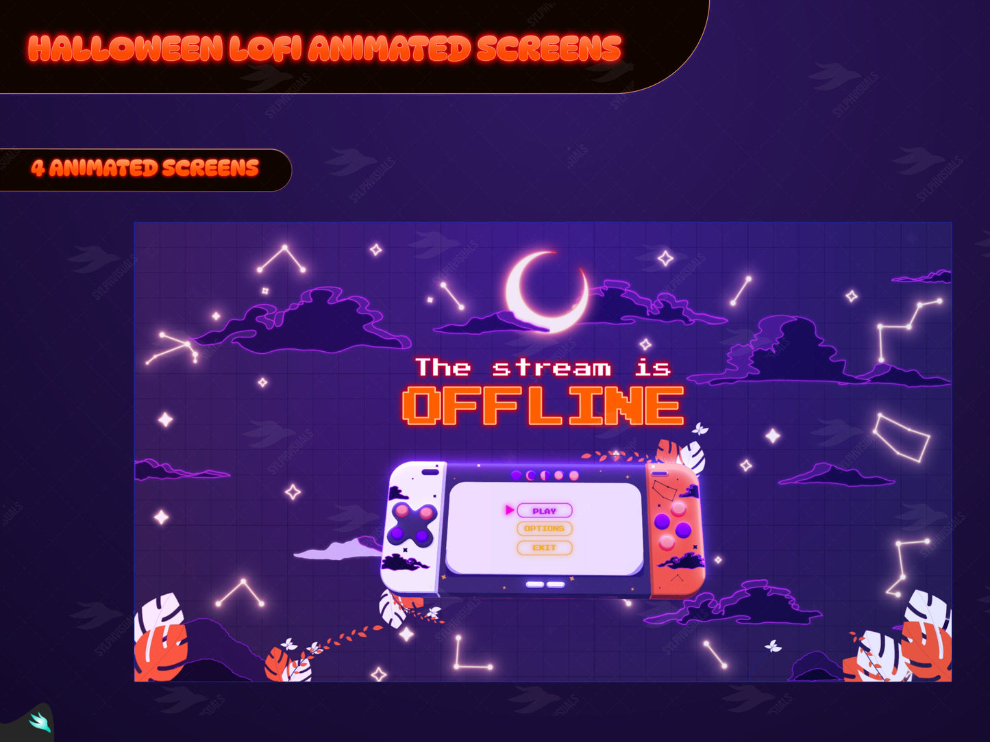 Halloween Lofi offline twitch screen