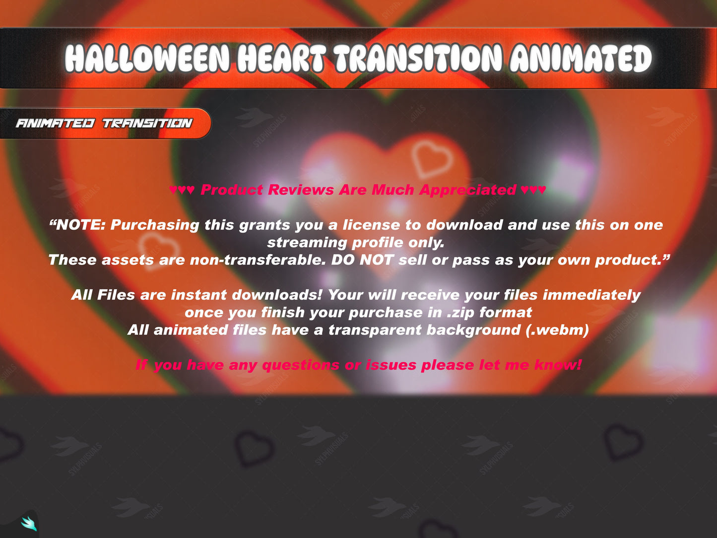 Halloween Heart Transition Information