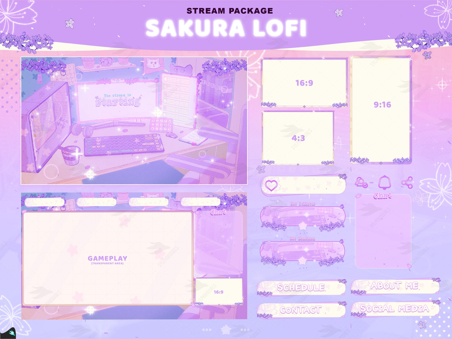 Sakura Lofi Purple Stream Package
